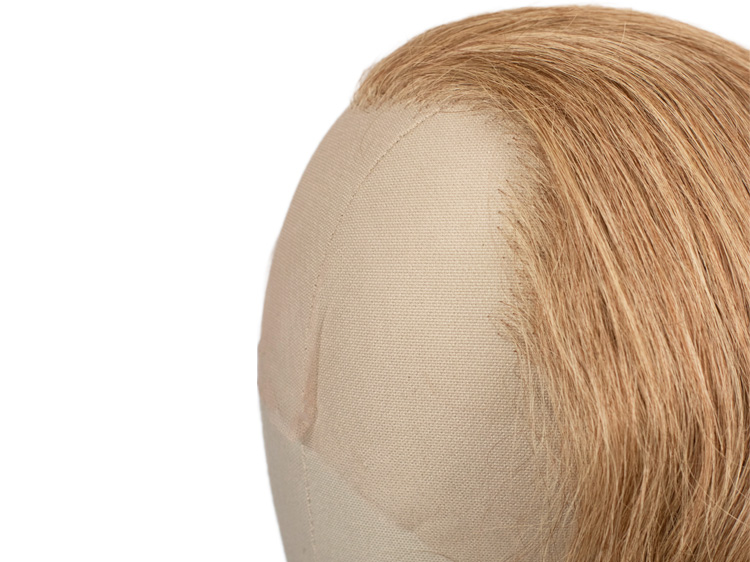 Theatre Lacefront Wig 100% handtied - Synthetic hair 7.8inch Redish brown grey