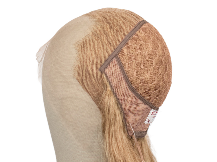 Theatre Lacefront Wig 100% handtied - Synthetic hair 7.8inch Redish brown grey