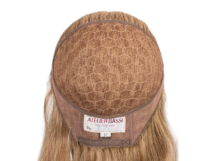 Theatre Lacefront Wig 100% handtied - Synthetic hair 7.8inch Redish brown grey