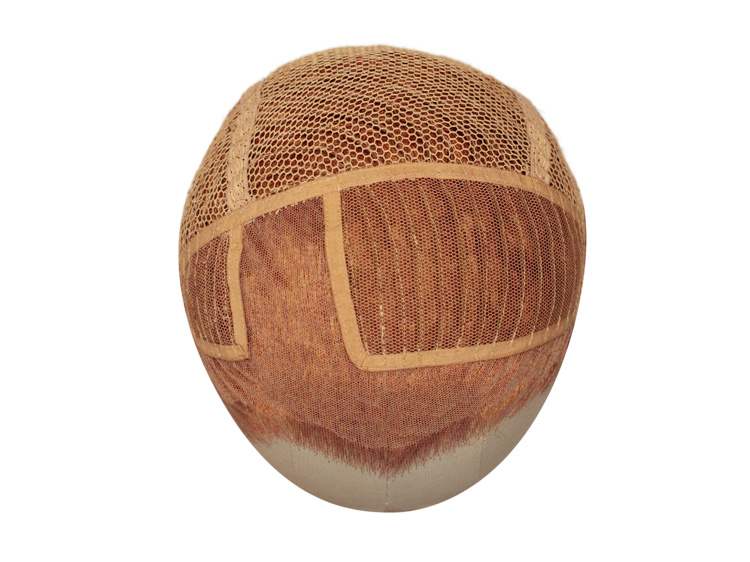 Theatre Lacefront Wig handtied with wefted back - Synthetic hair 17.7inch Orange Copper