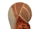 Theatre Lacefront Wig handtied with wefted back - Synthetic hair 17.7inch Orange Copper