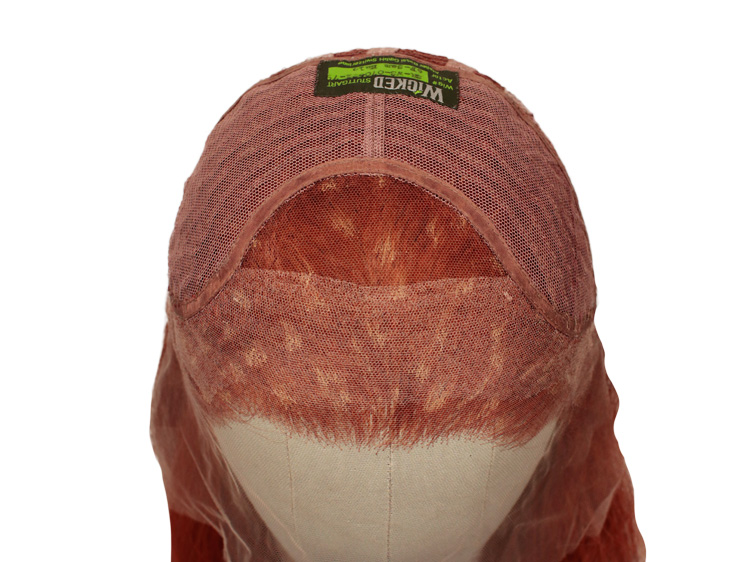 Theatre Lacefront Wig handtied with wefted back - Synthetic hair 16.5inch Red Brown