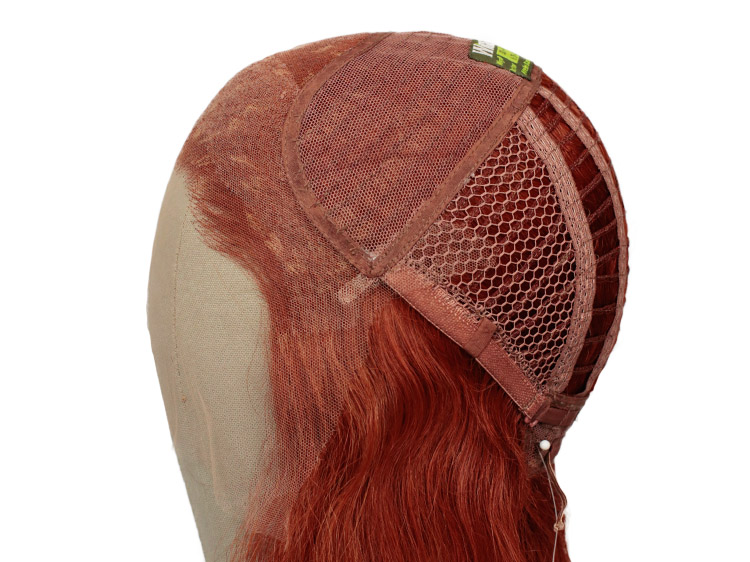 Theatre Lacefront Wig handtied with wefted back - Synthetic hair 16.5inch Red Brown