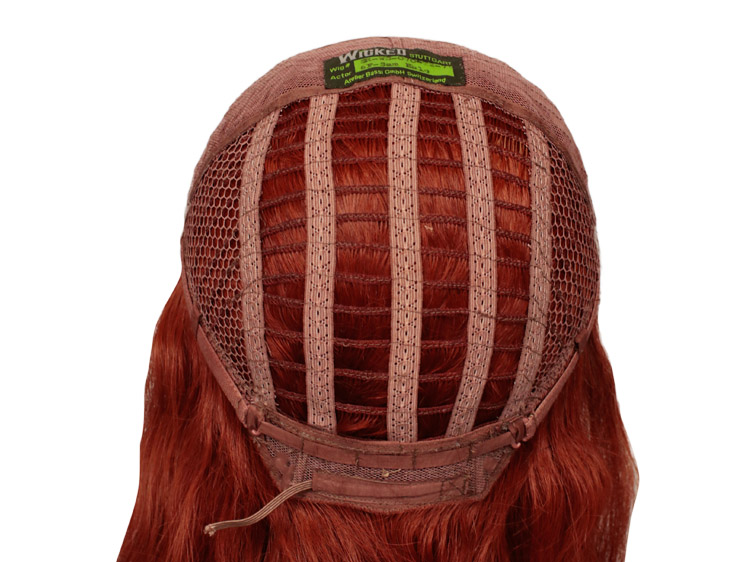 Theatre Lacefront Wig handtied with wefted back - Synthetic hair 16.5inch Red Brown