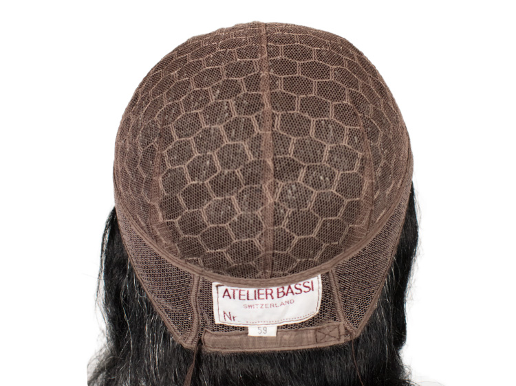 Theatre Lacefront Wig 100% handtied - Yak Hair 7.9inch Dark Grey