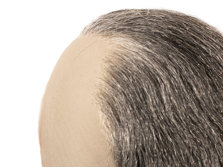 Theatre Lacefront Wig 100% handtied -Yak hair 7inch Dark grey