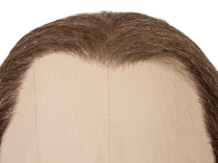 Theatre Lacefront Wig 100% handtied - Yak hair 14.9inch Brown