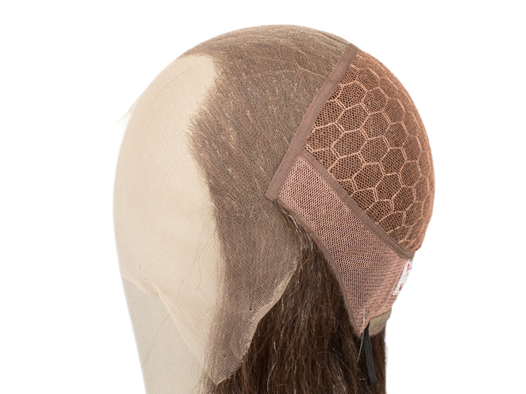 Theatre Lacefront Wig 100% handtied - Yak hair 14.9inch Brown