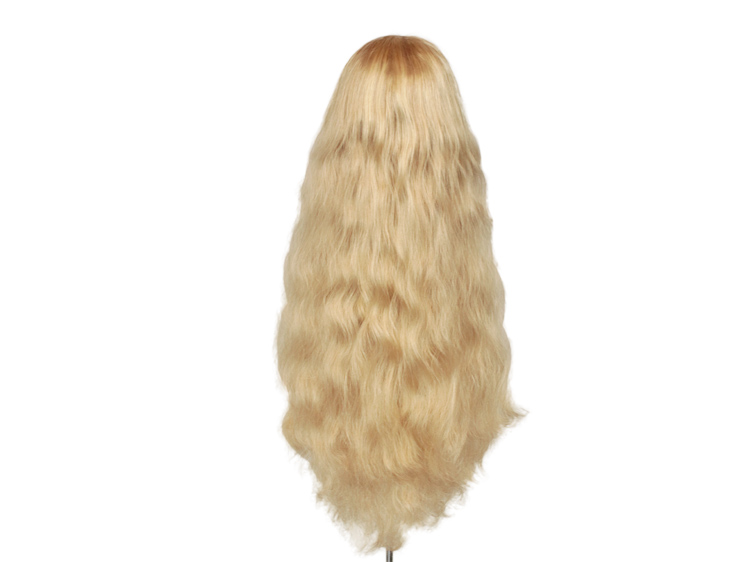 Theatre Lacefront Wig handtied with wefted back - Synthetic hair 23.6inch Blond