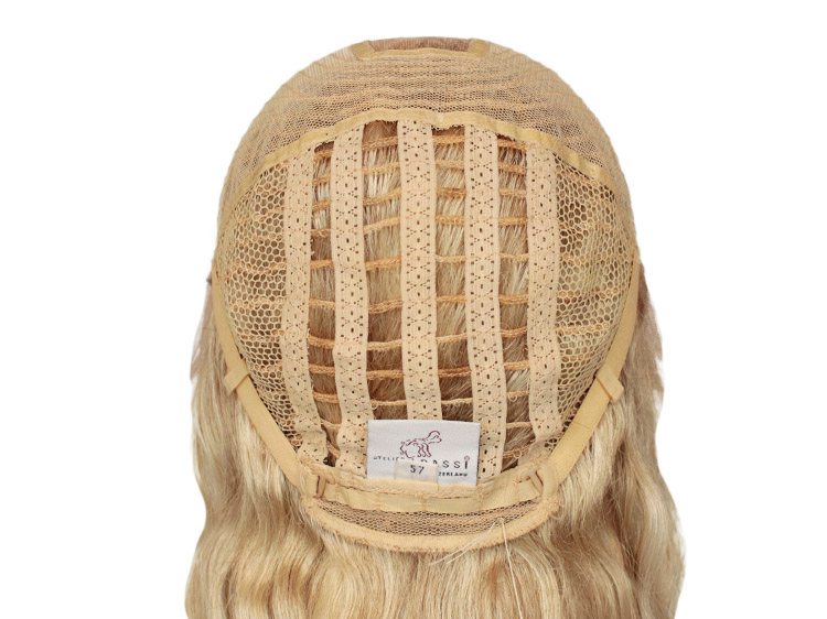 Theatre Lacefront Wig handtied with wefted back - Synthetic hair 23.6inch Blond