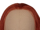 Theatre Lacefront Wig handtied with wefted back - Synthetic hair 15.7inch Red Brown