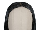 Theatre Hardfront Wig wefted with middle parting hand tied - Synthetic hair 47.2inch Black