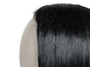 Theatre Hardfront Wig wefted with middle parting hand tied - Synthetic hair 47.2inch Black