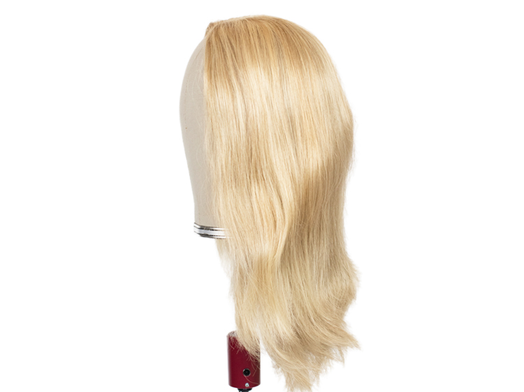 Theatre Hardfront Wig 100% wefted with left parting handtied - Synthetic hair 11.8inch Blond