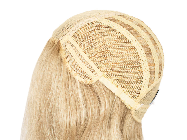 Theatre Hardfront Wig 100% wefted with left parting handtied - Synthetic hair 11.8inch Blond