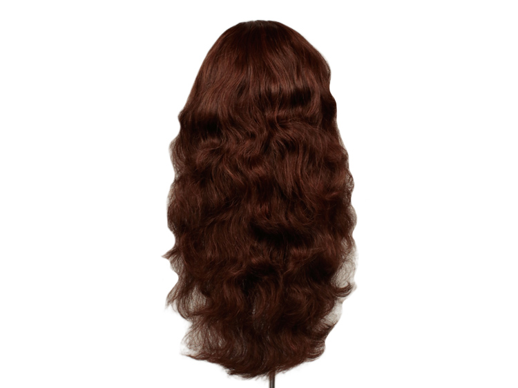 Theatre Lacefront Wig handtied with wefted back  - Synthetic hair 19.6inch Maroon