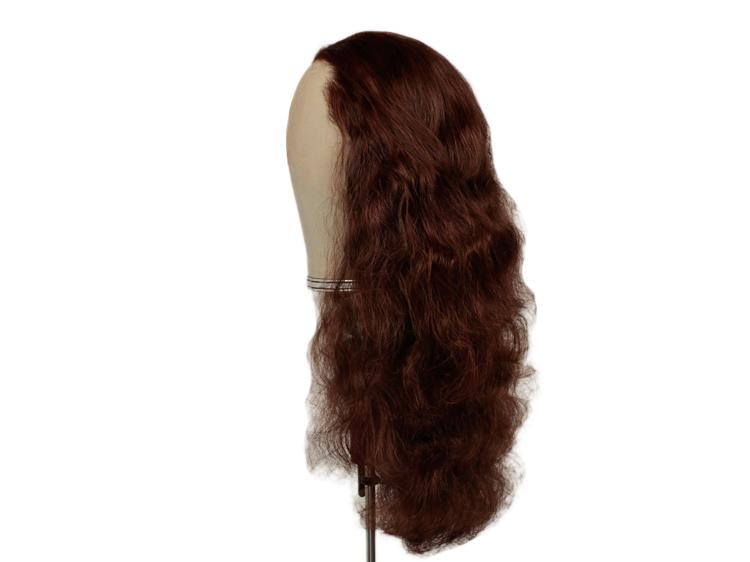 Theatre Lacefront Wig handtied with wefted back  - Synthetic hair 19.6inch Maroon