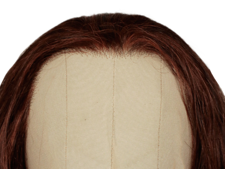 Theatre Lacefront Wig handtied with wefted back  - Synthetic hair 19.6inch Maroon