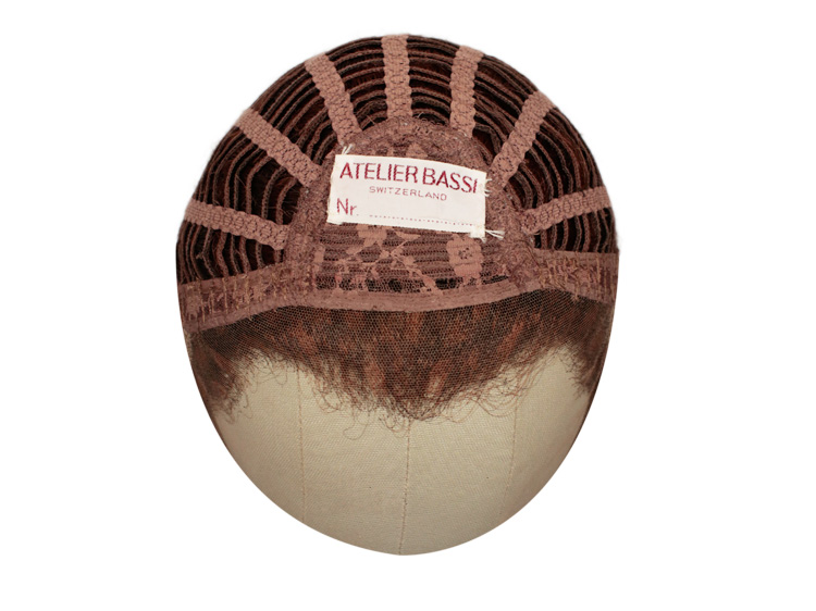 Theatre Lacefront Wig handtied with wefted back  - Synthetic hair 19.6inch Maroon