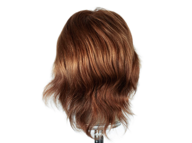 Film Lacefront Wig 100% handtied - Euro hair 3.9-5.9inch Light Auburn