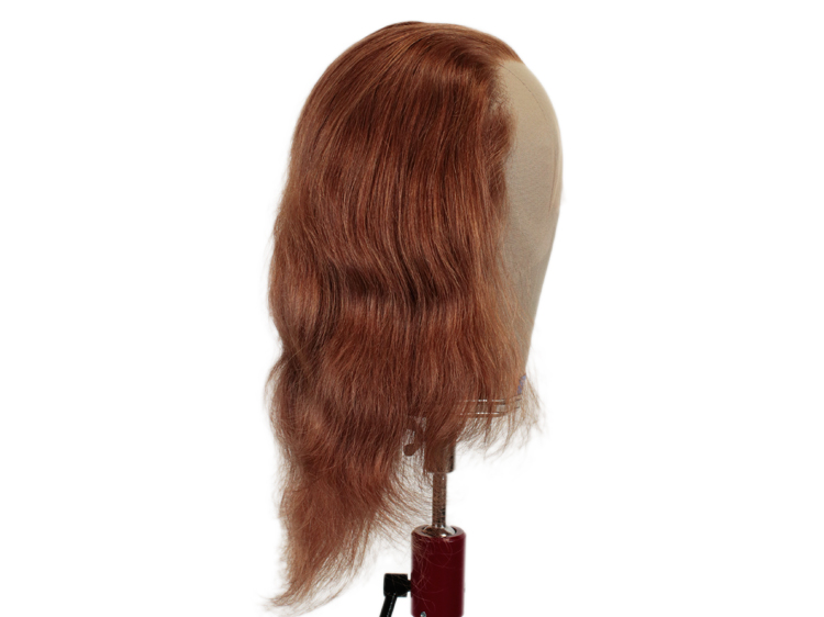 Film Lacefront Wig 100% handtied - Euro hair 17.7inch Medium Auburn Blond