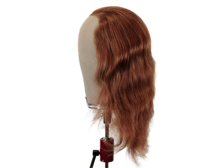 Film Lacefront Wig 100% handtied - Euro hair 17.7inch Medium Auburn Blond