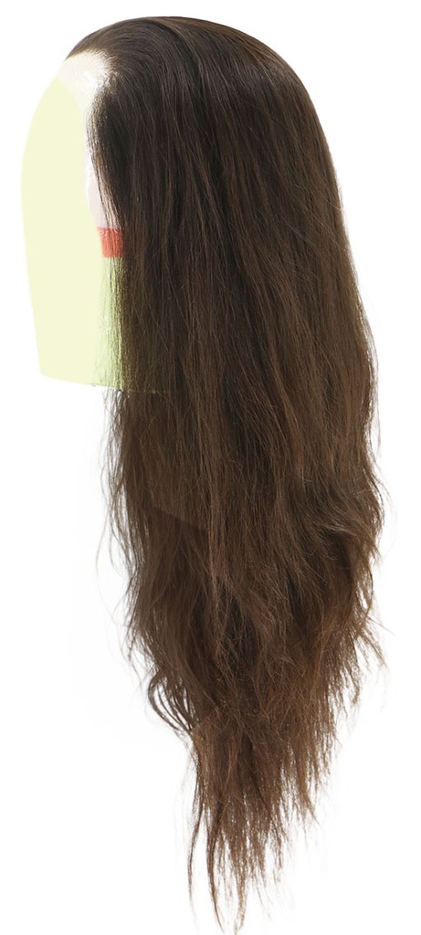Film Lacefront Wig 100% handtied  - Euro Hair 25.5Inch Dark Brown