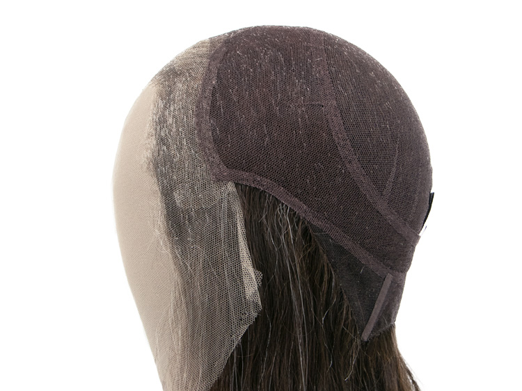 Film Lacefront Wig handtied – European hair 11.8inch Dark Grey