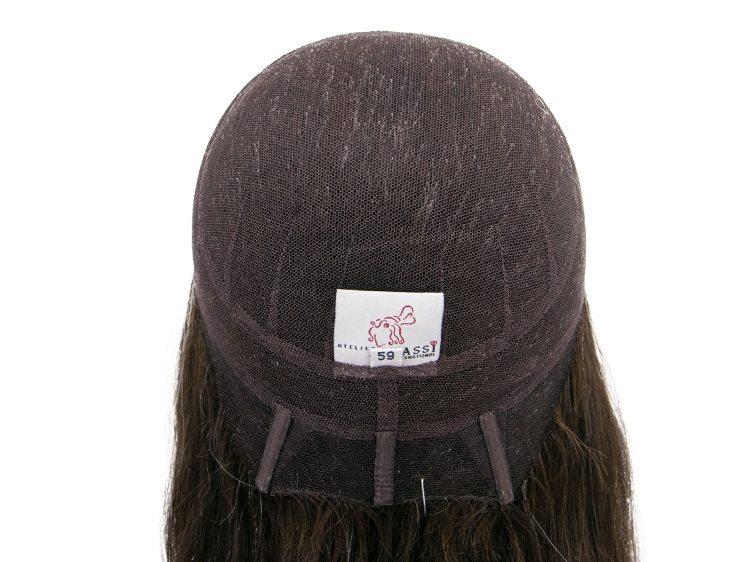 Film Lacefront Wig handtied – European hair 11.8inch Dark Grey