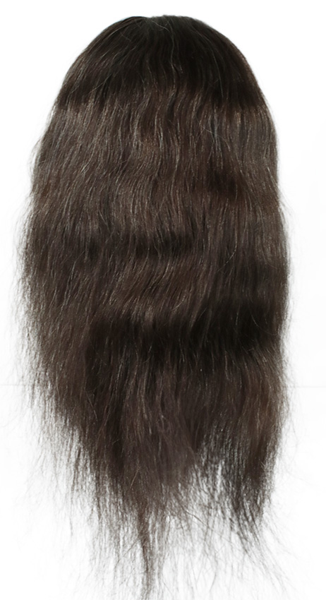 Film Lacefront Wig 100% handtied - Euro Hair 17.7inch Dark Grey