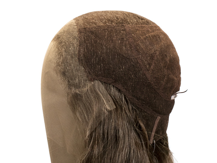 Film Lacefront Wig 100% handtied - Euro Hair 17.7-21.6inch Dark Grey