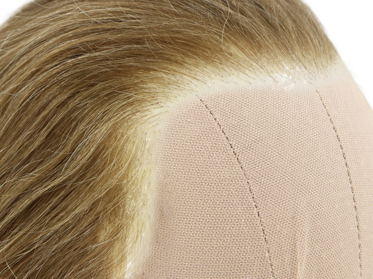 Film Lacefront Wig 100% handtied - Euro Hair 23.6Inch Light blond 