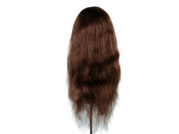 Film Lacefront Wig 100% handtied  - Euro Hair 15.7-17.7Inch Dark Brown