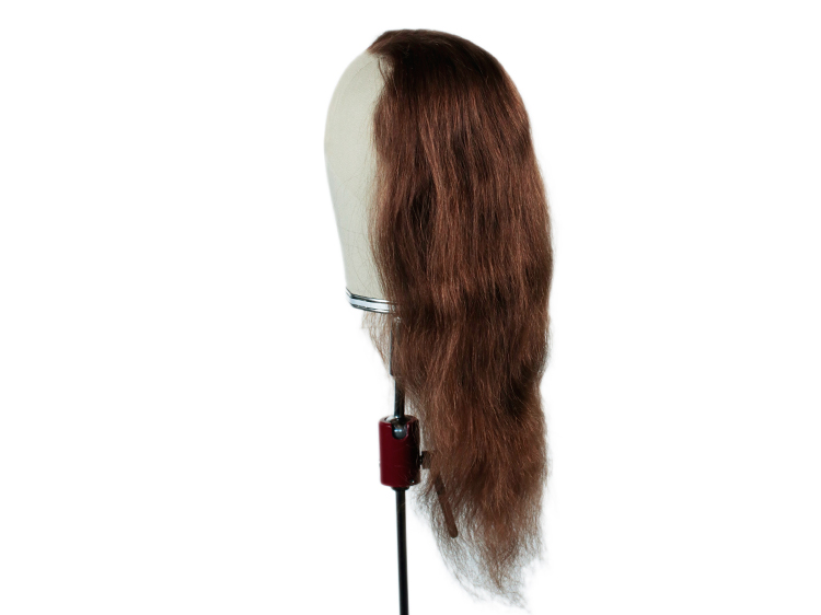 Film Lacefront Wig 100% handtied  - Euro Hair 15.7-17.7Inch Dark Brown