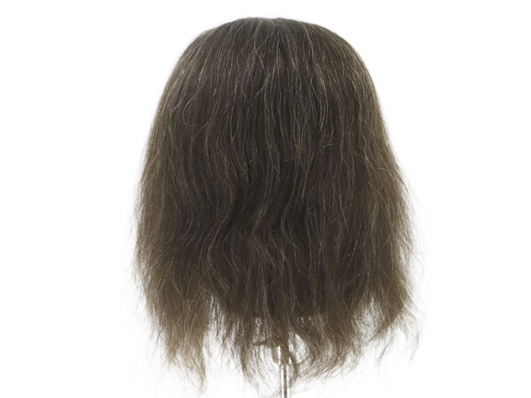 Film Lacefront Wig 100% handtied - Euro hair 7.8-11.8`Dark Brown Grey