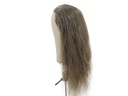 Film Lacefront Wig 100% handtied - Euro Hair 21.6-23.6 Dark Brown Grey