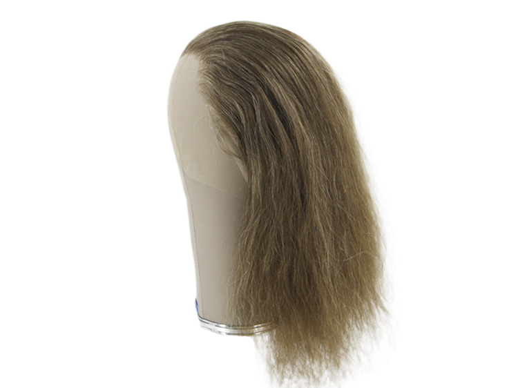 Film Lacefront Wig 100% handtied - Euro Hair 13.7-15.7Inch Dark Ashy Blond Grey