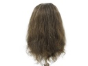 Film Lacefront  Wig 100% handtied - European hair, 15.7inch Dark Brown Grey