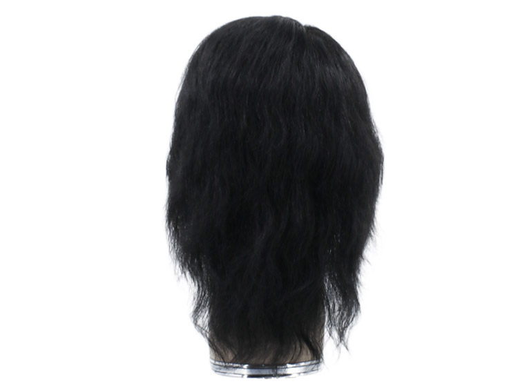 ATB Filmwig, 100% Euro Hair, 100% handtied, Ø59cm, Length: 20cm, Parting Right, #Black