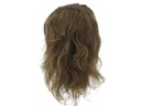 ATB film wig 100% Euro hair Ø60cm, length: 20-25cm,parting middle #Dark brown