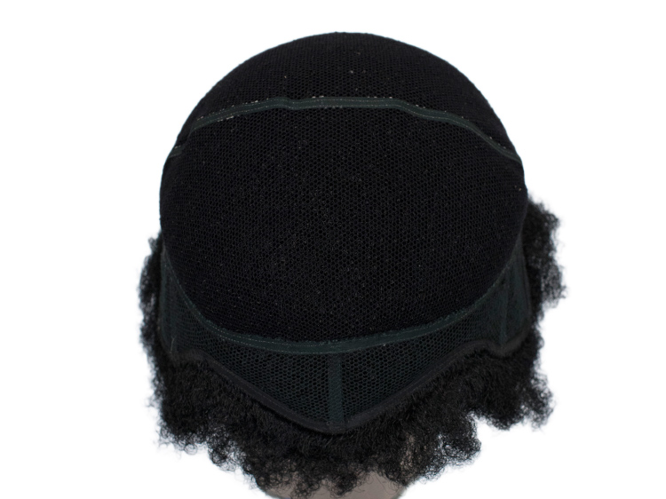 ATB Theatre Hardfront Wig 100% handtied -Synthetic hair 1.9inch Black