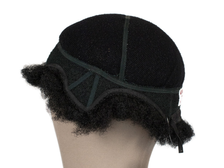 ATB Theatre Hardfront Wig 100% handtied -Synthetic hair 1.9inch Black