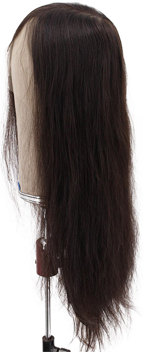 ATB Film Lacefront Woman Wig 100% handtied– Euro Hair, 8.3-.21.7Inch, Dark Brown