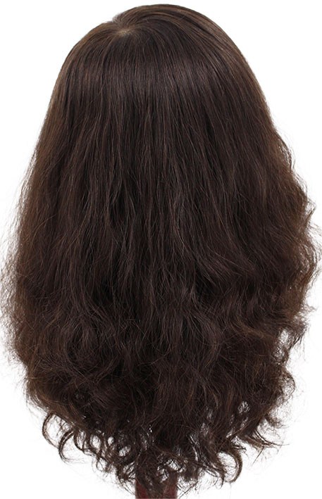 ATB Film Lacefront Woman Wig 100% handtied– Euro Hair, 11.8-13.8Inch, Medium Brown & Dark Brown 