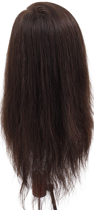 ATB Film Lacefront Woman Wig 100% Handtied  – Euro Hair, 13.8Inch, Dark Brown