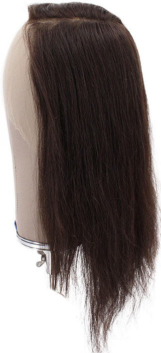 ATB Film Lacefront Woman Wig 100% Handtied  – Euro Hair, 13.8Inch, Dark Brown