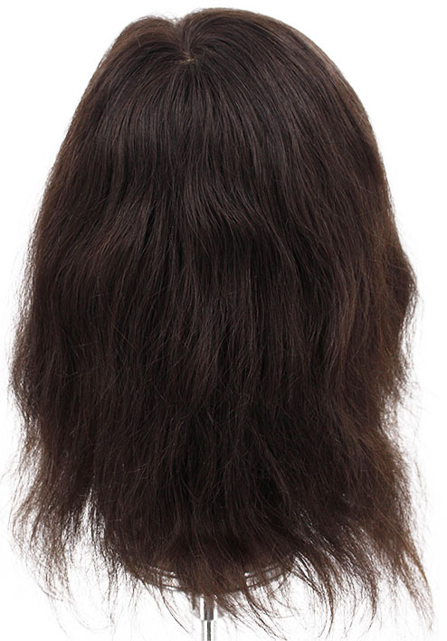 ATB Film Lacefront Woman Wig 100% Handtied  – Euro Hair, 9.8Inch-11.8Inch, Dark Brown 