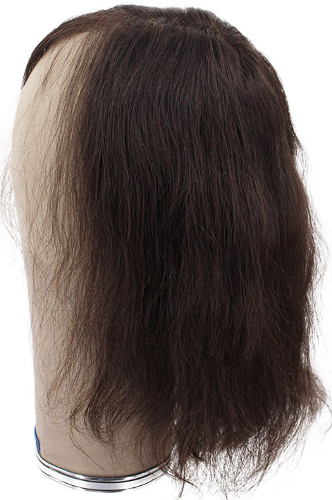 ATB Film Lacefront Woman Wig 100% Handtied  – Euro Hair, 9.8Inch-11.8Inch, Dark Brown 