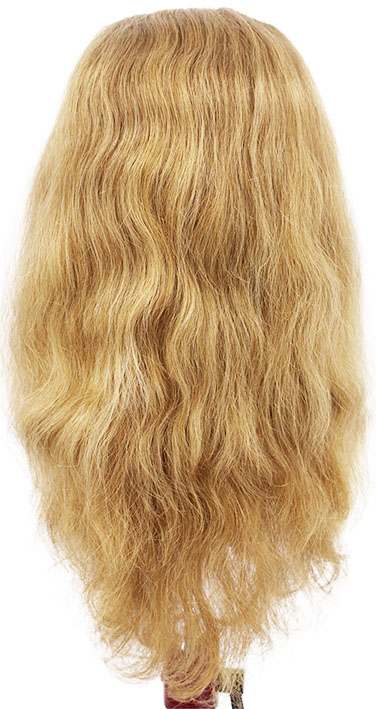 ATB Film Lacefront Woman Wig 100% Handtied  – Euro Hair, 11.8Inch, Medium Bright Blonde & Medium Blonde