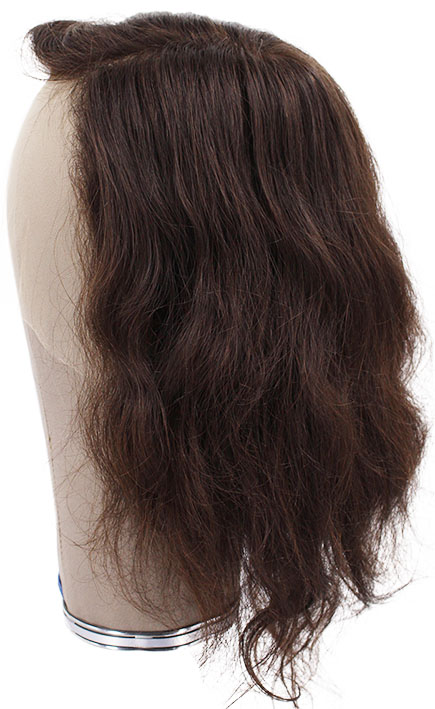 ATB Film Lacefront Woman Wig 100% handtied– Euro Hair, 11.8Inch, Dark Brown